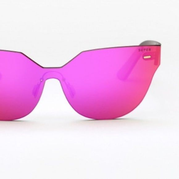 RetroSuperFuture Hot Pink Mirrored Sunglasses - Picture 1 of 9